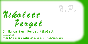 nikolett pergel business card